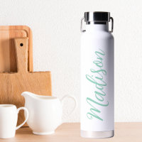 Chic Seafoam Green Name Handwritten Script Custom