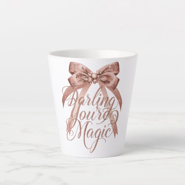 Chic Self Love and Empowerment Message Latte Mug (Front)