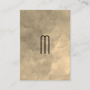 Chic Sepia Watercolor Monogram Business Card