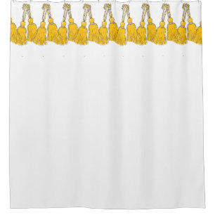 CHIC SHOWER CURTAIN_86 MERIGOLD TASSELS SHOWER CURTAIN