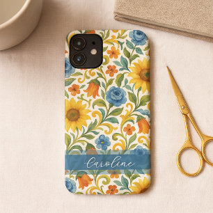 Chic Sicilian Colourful Leaves Floral Art Pattern iPhone 11Pro Max Case