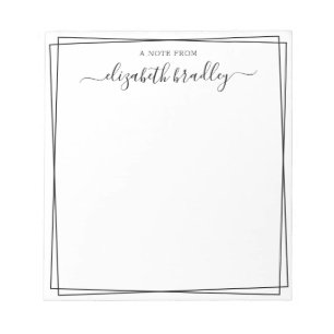 Chic Signature   From The Desk Of Notepad