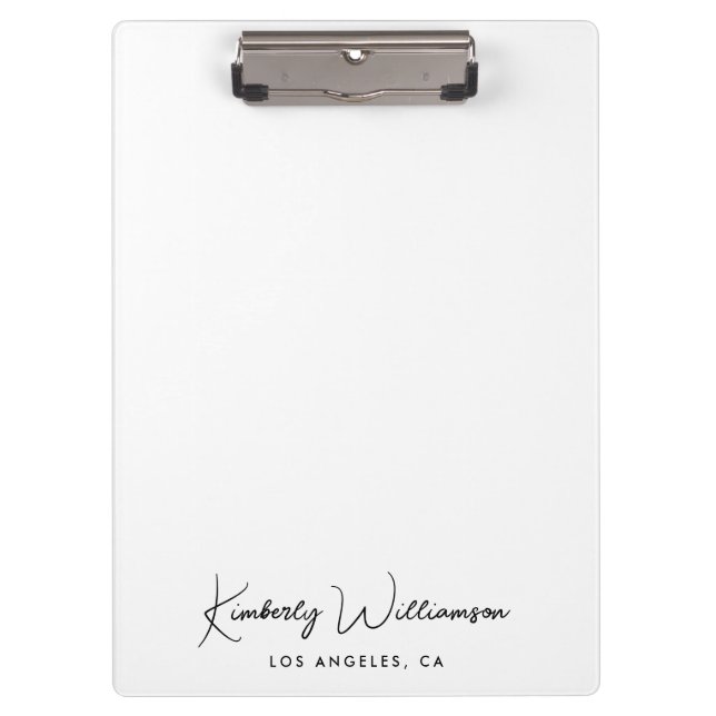 Chic Signature Script Clipboard (Front)