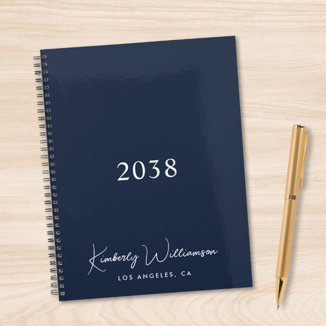 Chic Signature Script Monogram Blue Business Planner (Chic Signature Script Monogram Blue Business Planner)