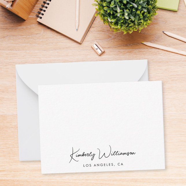 Chic Signature Script Monogram Card (Empower your name in our signature script as your logo and brand identity)