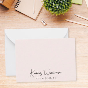 Chic Signature Script Monogram Pink Card