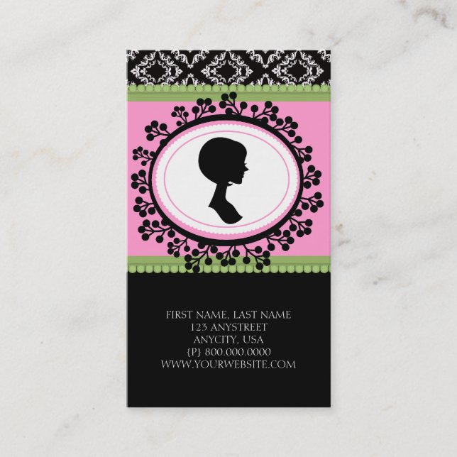 Chic Silhouette Business Cards (Front)