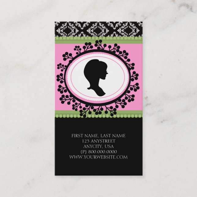 Chic Silhouette Business Cards (Front)