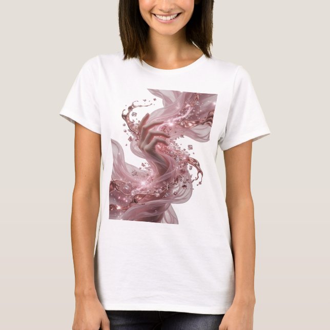 Chic Silver ABSTRACT ART Abstract Design T-Shirt (Front)