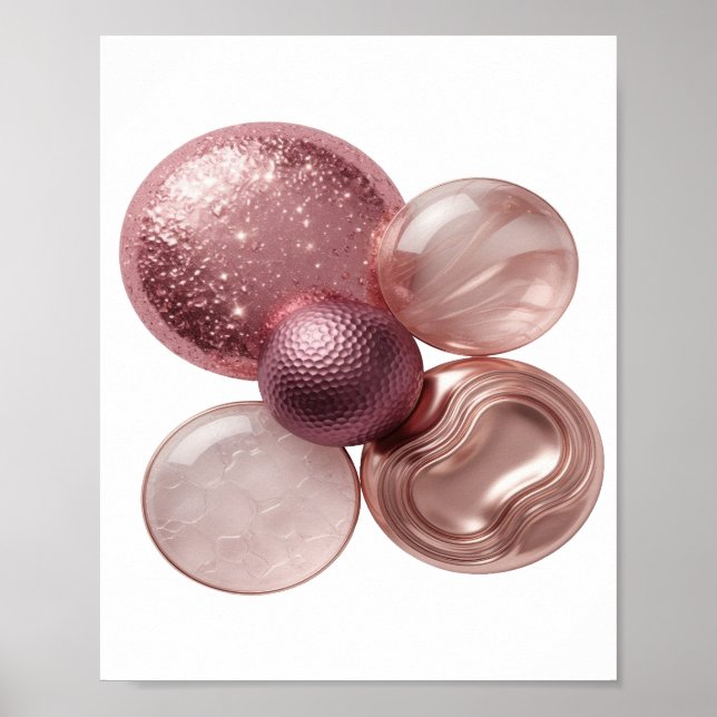 Chic Silver ABSTRACT ART Art Print (Front)