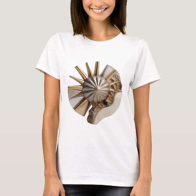 Chic Silver ABSTRACT ART Art Print T-Shirt (Front)