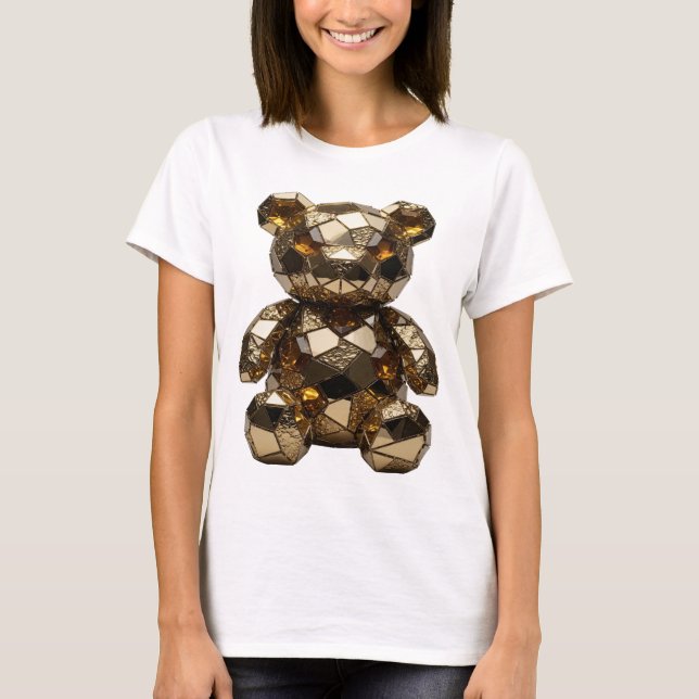 Chic Silver ABSTRACT ART Art Print T-Shirt (Front)