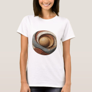 Chic Silver ABSTRACT ART Graphic Design T-Shirt