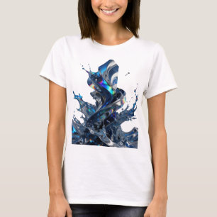 Chic Silver ABSTRACT ART Graphic Tee