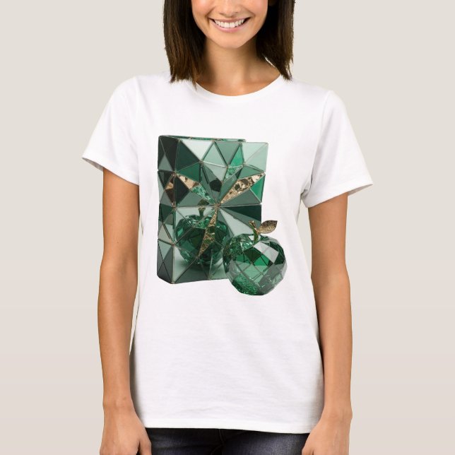 Chic Silver ABSTRACT ART Modern Design v3 T-Shirt (Front)