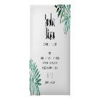 Chic silver black tropical green watercolor leaves