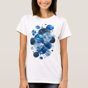 Chic Silver BLUE STARS Graphic Tee