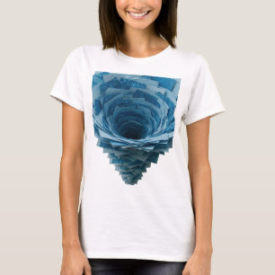 Chic Silver BLUE TORNADO Design T-Shirt