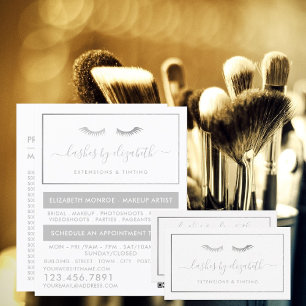 Chic Silver Foil Lashes Beauty Makeup Artist Flyer