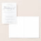 Chic Silver Foil Script Folded Wedding Invitation
