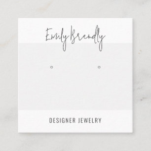 Chic Silver Jewelry Earring Display Business Card