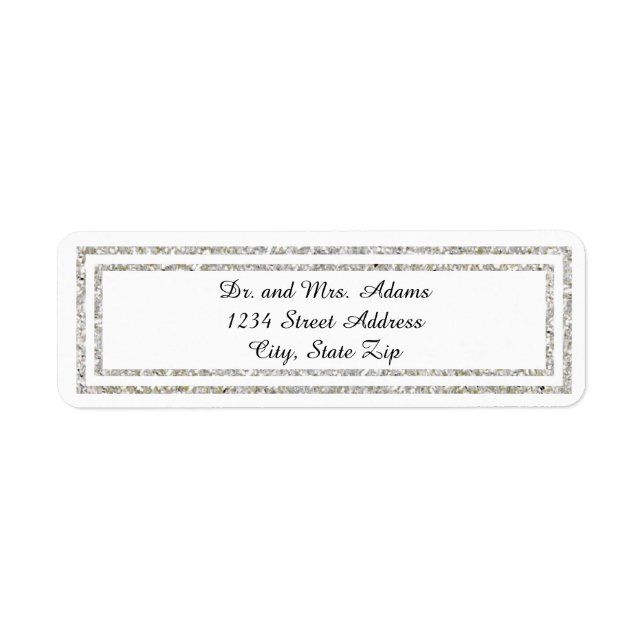 Chic Silver Trim - Return Address Label (Front)
