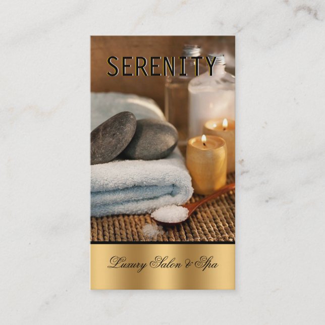 Chic Simple and Clean Spa Card (Front)