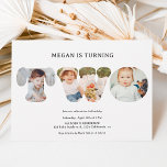 Chic Simple black white 3 photos 2nd birthday Invitation<br><div class="desc">Celebrate your little one's 2nd birthday with our adorable elegant simple and minimalist party invitation! Featuring a 3 photos in the two text in black and white,  this invite is perfect for a wild and fun celebration with friends and family.</div>