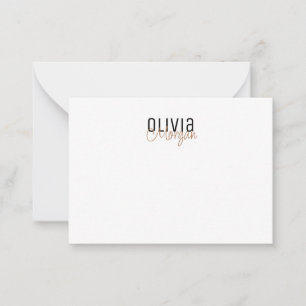 Chic Simple Font Duo Card