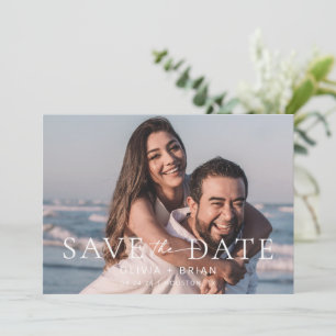 Chic + Simple Modern Save the Date Photo Card