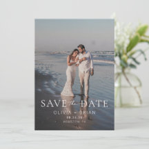 Chic + Simple Modern Save the Date Photo Card