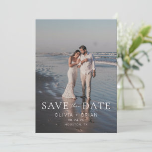 Chic + Simple Modern Save the Date Photo Card