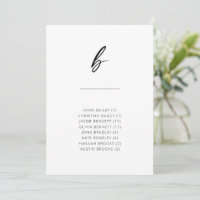 Chic + Simple Modern Script Alphabetical Seating B