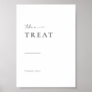 Chic + Simple Modern Script Wedding Treat Sign