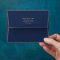 Chic Simple Navy Blue and Gold Return Address