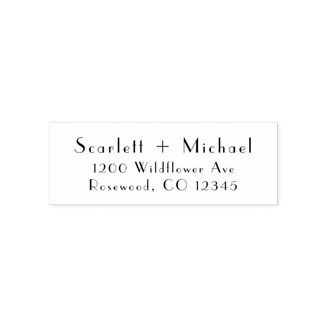 Chic Simple Return Address Self-inking Stamp (Design)