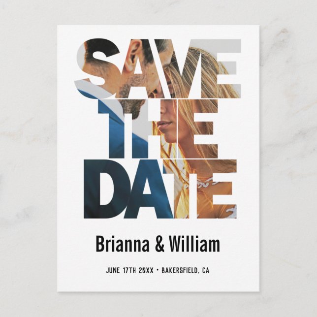 Chic Simple Save the Date Photo Wedding Invitation (Front)