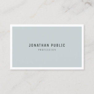 Chic Simple Template Modern Blue Green Minimalist Business Card