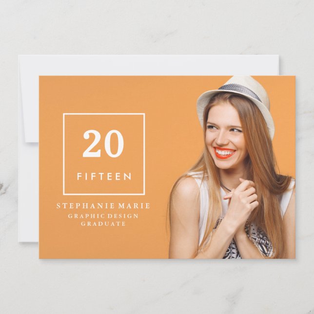 Chic Simplicity 2015 Photo Graduation Invitation (Front)