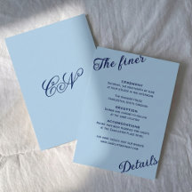 Chic Sky Blue Coastal Romantic Classy Wedding