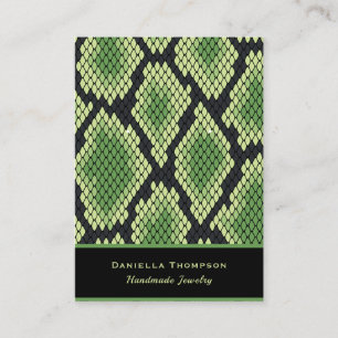 Chic Snake Print Pattern Jewellery Earring Display Business Card