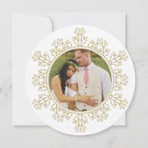 Chic Snowflake   Holiday Photo Card