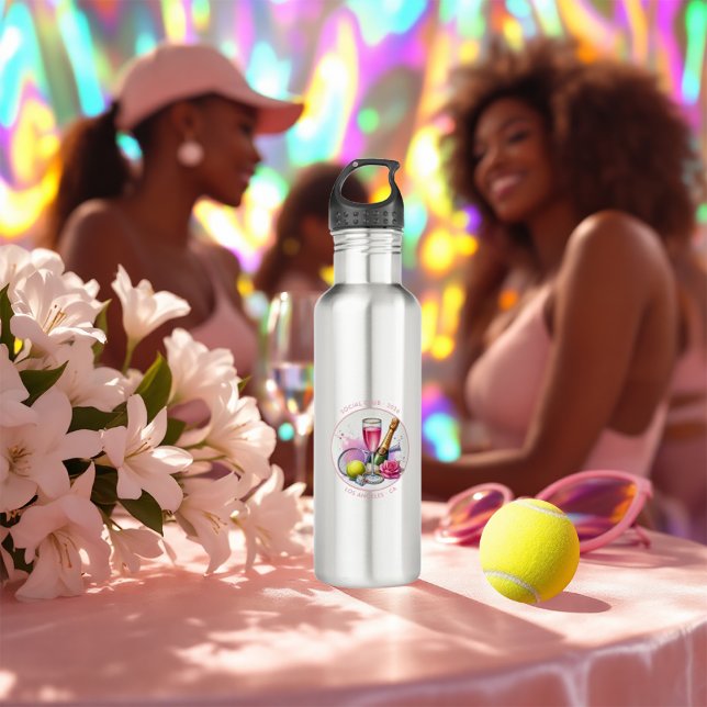 Chic Social Club Tennis Bachelorette Weekend 710 Ml Water Bottle (Chic Social Club Tennis Bachelorette Weekend Stainless Steel Water Bottle)
