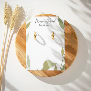 Chic Soft Foliage Hat Artwork Design Card