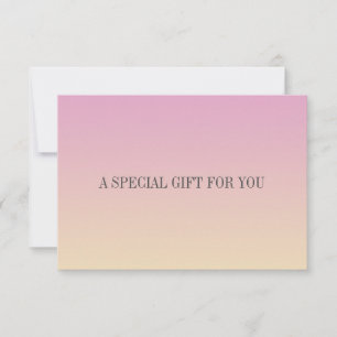 Chic Soft Gradient Pink Orange Gift Card