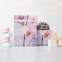 Chic Soft Lilac Blush Orchid Watercolor Pattern