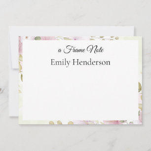 Chic Sophisticated Botanical Floral Frame Note Card