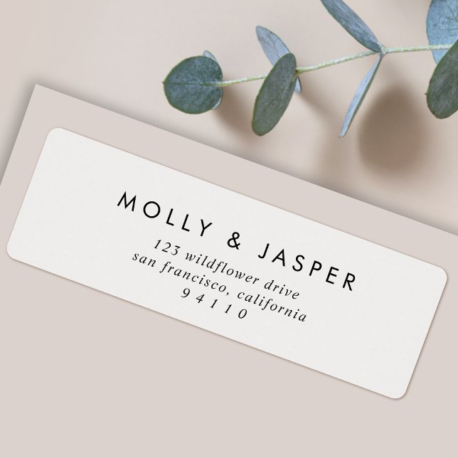 Chic Sophisticated Dove Grey Return Address Label (An elegant simple dove gray address label perfect for couples, weddings or everyday mail)