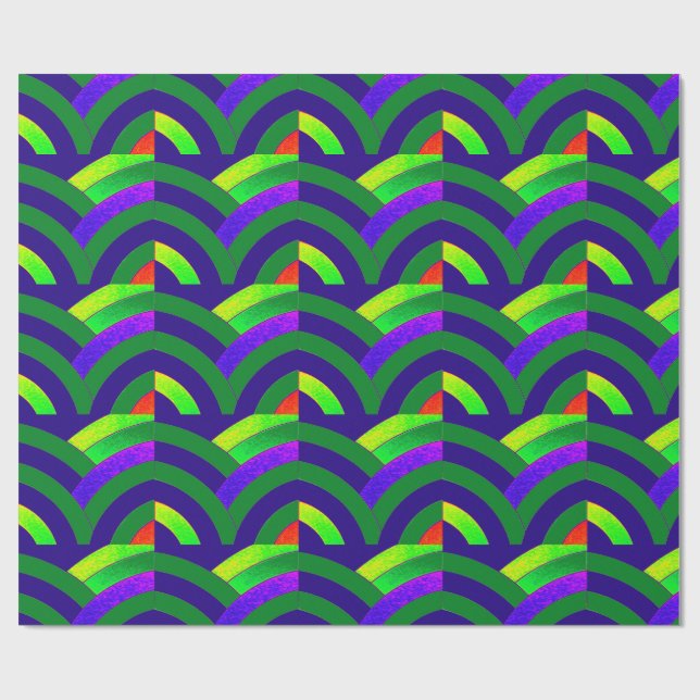 chic sophisticated stylish chevrons wrapping paper (Flat)