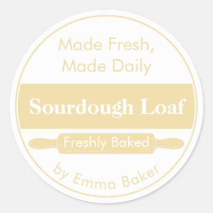 Chic Sourdough Bread Bakery Label Sticker